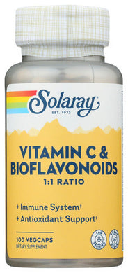 VITAMIN C SOLARAY 100VCAP BIOFLAVON   '076280044324