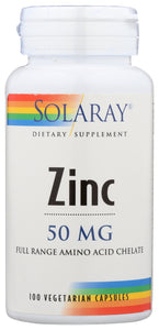 ZINC SOLARAY 100 VCAP 50MG   '076280047103