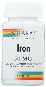 IRON SOLARAY 60CAP 50MG   '076280461053