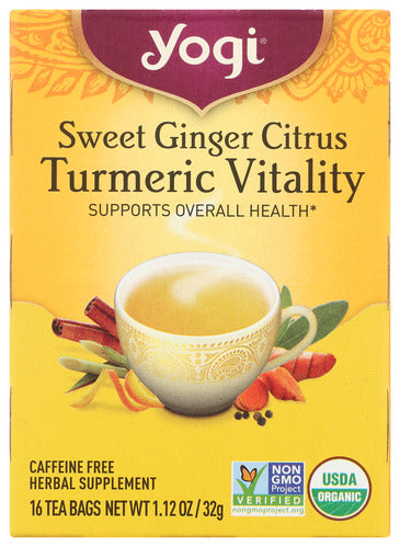 TEA YOGI SWEET TURMERIC GINGER   '076950207141