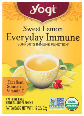 TEA YOGI EVERYDAY IMMUNE SWT LEMON   '076950207639