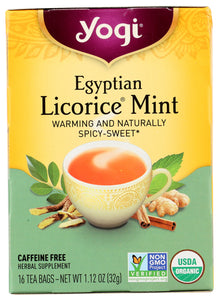 TEA YOGI EGYPT LICORICE MINT   16 CT  '76950415270