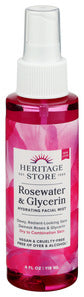 FACIAL MIST HERITAGE STORE ROSE GLY  '076970446568