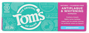 TOOTPASTE TOMS ANTIPLAQUE PEPPERMIN   '077326159019