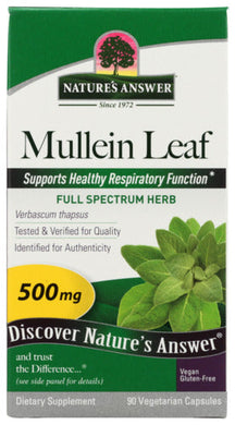 MULLEIN LEAF NATURES ANSWER CAPS   '083000162985