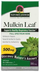 MULLEIN LEAF NATURES ANSWER CAPS   '083000162985