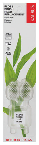 FLOSS BRUSH HEAD RADIUS REPLACEMENT HEADS TOOTHBRUSH, SUPER SOFT, 1 EACH '085178000694