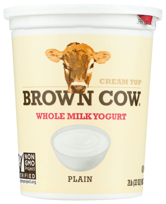 YOGURT BROWN COW PLAIN WHOLE MILK   32 OZ  '088194340607