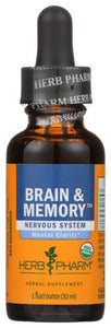 BRAIN MEMORY TONIC HERB PHARM 1 OZ   '090900000194