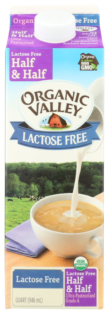 HALF & HALF ORGANIC VALLEY LACTOSE FREE   32 OZ  '093966005127