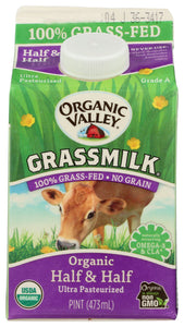 HALF & HALF ORGANIC VALLEY GRASSMILK PINT   16 FZ  '093966006896