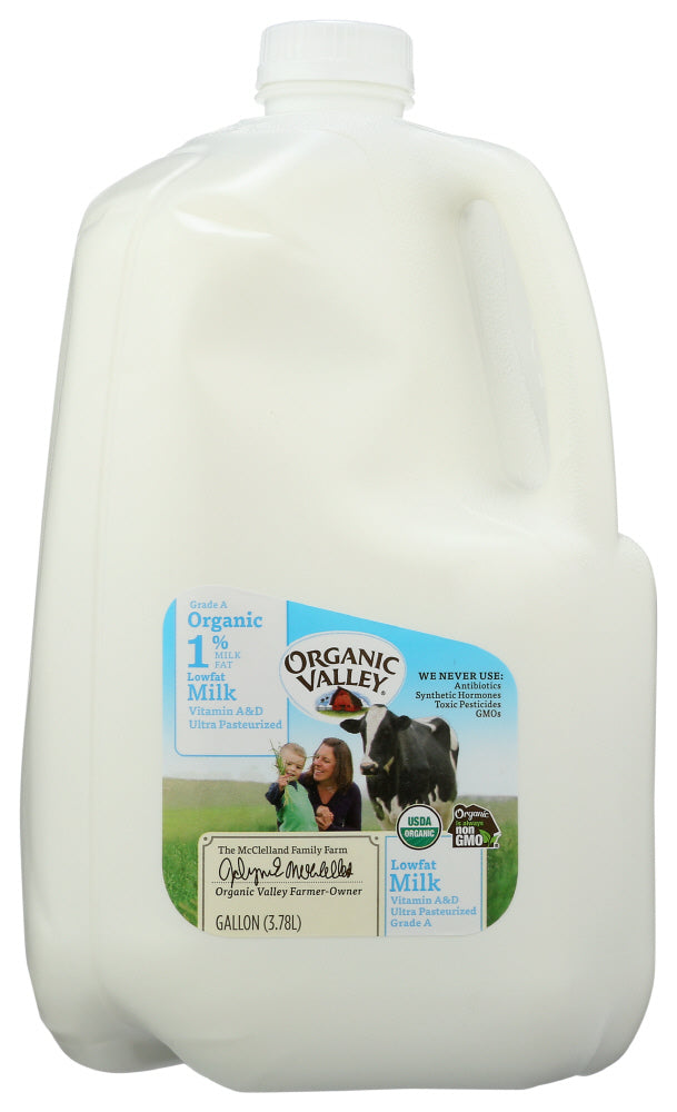 MILK ORGANIC VALLEY ULTRA/PAST LOW FAT 1% GALLO   128 OZ  '093966007442