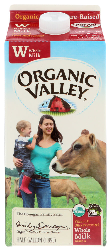 MILK ORGANIC VALLEY WHOLE ULTRA PAST.    64 OZ  '093966513004