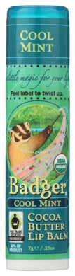 LIP BALM BADGER COOL MINT COCOA BUT   '634084125023