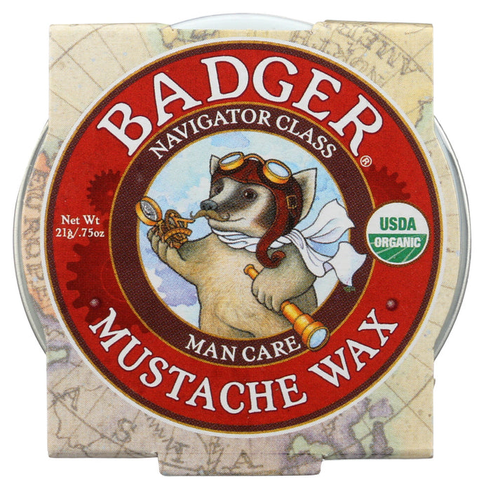 MUSTACHE WAX  BADGER ORGANIC MUSTACHE WAX, 0.75 OZ. '634084130003