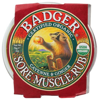 SORE MUSCLE RUB BADGER 2 OZ OG   '634084135763