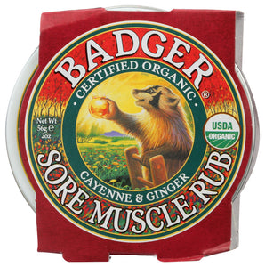 SORE MUSCLE RUB BADGER 2 OZ OG   '634084135763