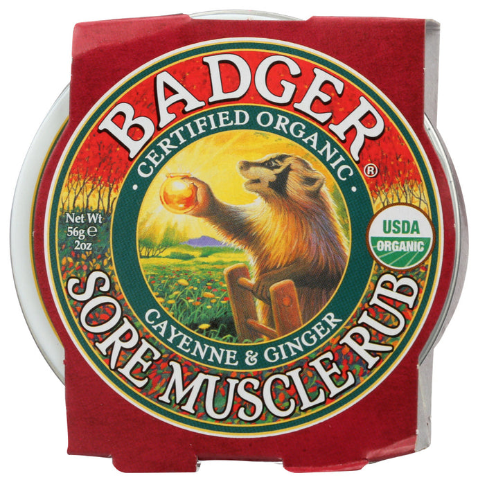 SORE MUSCLE RUB BADGER 2 OZ OG   '634084135763