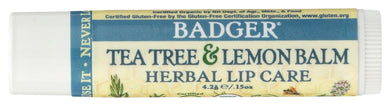 LIP CARE BADGER TEA TREE & LEMON HE   '634084225013