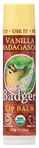 LIP BALM BADGER VANILLA MADAGASCAR   '634084225099