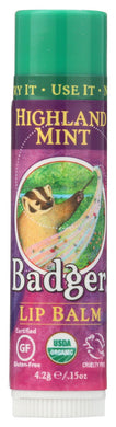 LIP BALM BADGER HIGHLAND MINT   '634084331608