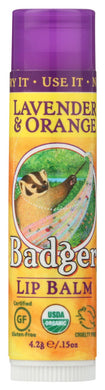 LIP BALM BADGER LAVENDER ORANGE   '634084331646