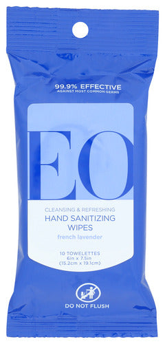EO HAND SANITIZER WIPES FRENCH LAVENDER 10CT DOUGHBOY POP 6 PACK EO HAND SANITIZING WIPES, FRENCH LAVENDER SCENT, 10 WIPES '636874121338