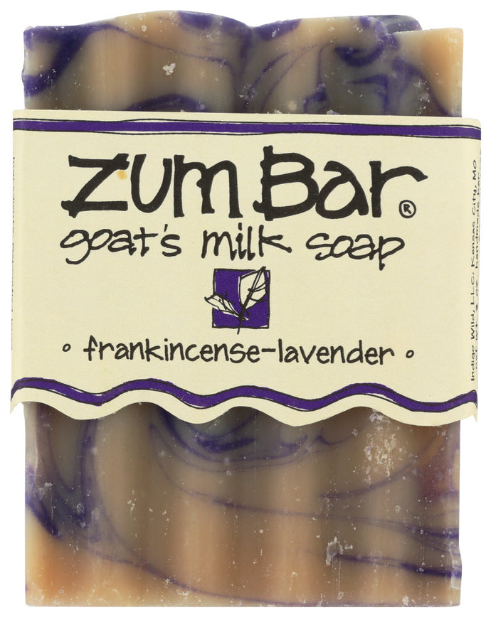 BAR SOAP ZUM BAR FRANKINCENSE-LAVENDER GOAT'S MILK SOAP, 3 OZ.  '663204214316