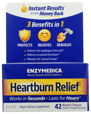 HEARTBURN RELIEF ENZYMEDICA 42CHEW   '670480100301
