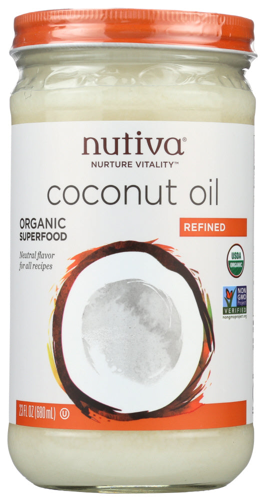 OIL NUTIVA COCONUT REFINED ORGANIC   23 OZ  '692752105371