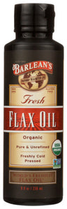 FLAX OIL BARLEANS 8 OZ OG   '705875000017