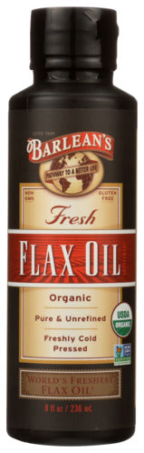 FLAX OIL BARLEANS 8 OZ OG   '705875000017