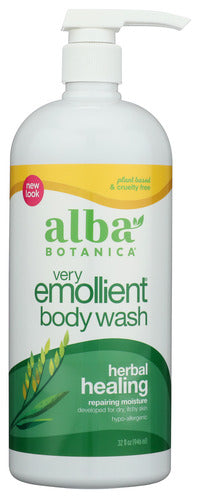 VERY EMOLLIENT BODY WASH ALBA BOTANICA VERY EMOLLIENT HERBAL HEALING BATH & SHOWER GEL, 32 FL. OZ. '724742004354