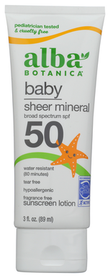 SUNSCREEN ALBA BABY MINERAL SPF 50  '724742010171