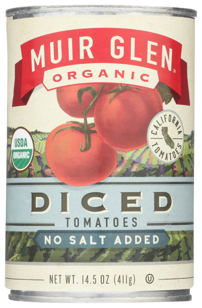 TOMATO MUIR GLEN DICED NO SALT ORGANIC   14.5 OZ  '725342285617