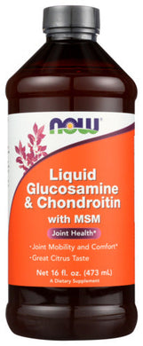 GLUCOSAMINE CHONDROTIN MSM NOW 16FZ   '733739031754