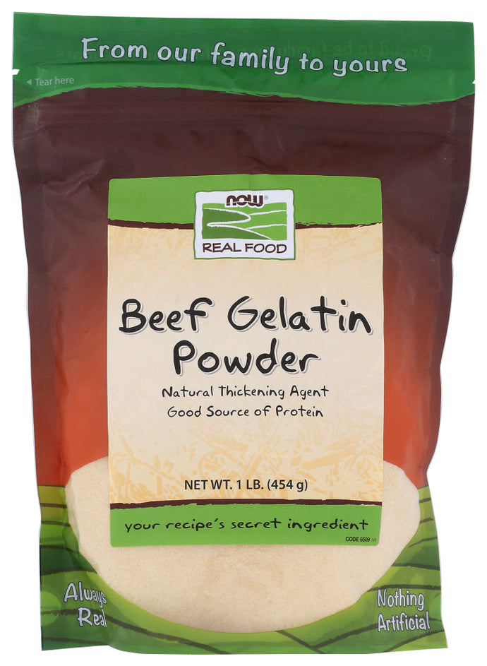 BEEF GELATIN POWDER  NOW FOODS BEEF GELATIN POWDER, 1 LB. '733739065094