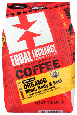 PACKAGED COFFEE EQUALEXCHANGE MIND BODY SOUL  12 OZ (IF NEED IT GROUND PLEASE ENTER IN NOTES)  '745998405009