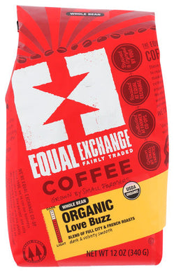 COFFEE EE LOVE BUZZ 12OZ  '745998406143 WHOLE BEAN Please let us know in the notes how you want it ground