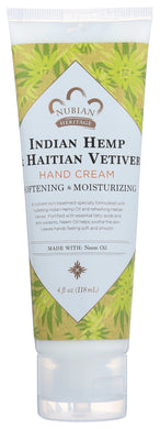 NHO INDIAN HEMP HAND CREAM NUBIAN HERITAGE NHO INDIAN HEMP HAND CREAM, INDIAN HEMP & HAITIAN VETIVER, 4 OZ. '764302110552