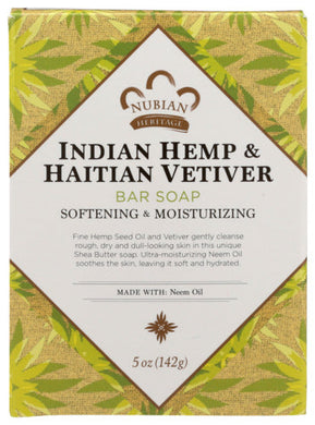 INDIAN HEMP BAR SOAP NUBIAN HERITAGE NHO INDIAN HEMP BAR SOAP, 5 OZ. '764302110583