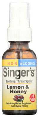 SINGERS THROAT SPRAY AF HONEY LEMON    '765704333211