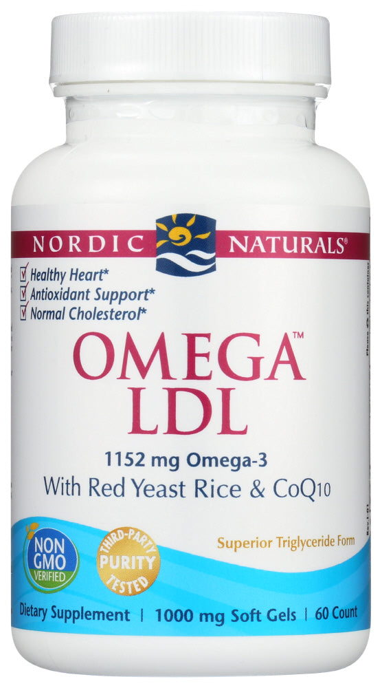 CHOLESTEROL SUPPORT - UNFLAVORED NORDIC NATURALS OMEGA LDL DIETARY SUPPLEMENT, 60 COUNT '768990018602