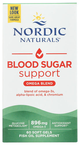OMEGA BLOOD SUGAR NORDIC NATURALS OMEGA BLOOD SUGAR DIETARY SUPPLEMENT, 60 COUNT '768990018701