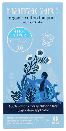 TAMPONS NATRACARE 6CT SUPER W/APPL   16CT  '782126009005