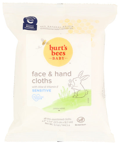 FACE AND HAND CLOTHS BURTS BEES   '792850023222