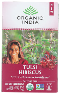 TEA ORGANIC INDIA TULSI HIBISCUS ORGANIC   18 CT  '801541514878