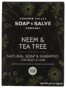 SHAMPOO BAR SOAP SALVE NEEM TEA TRE    '813481020616