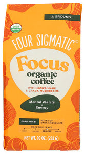 FOUR SIGMATIC MUSHROOM GROUND COFFEE, LION'S MANE, 12 OUNCE    '816897020195