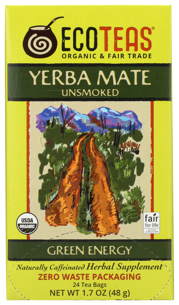 TEA ECOTEA YERBA MATE UNSMOKED   24 CT  '819162004555